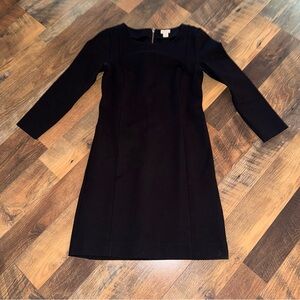 J. Crew Classic Black Long Sleeve Dress